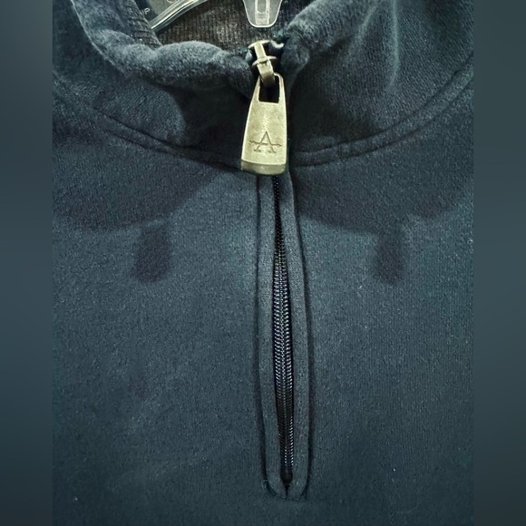 Arrow Men’s Pullover Knit Sweater Size XL. Blue Long Sleeve 1/4 Zip Cotton Blend - Picture 3 of 5